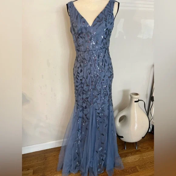 Ever Pretty Elegant Blue Embellished Maxi Dress - Picture 10 of 15